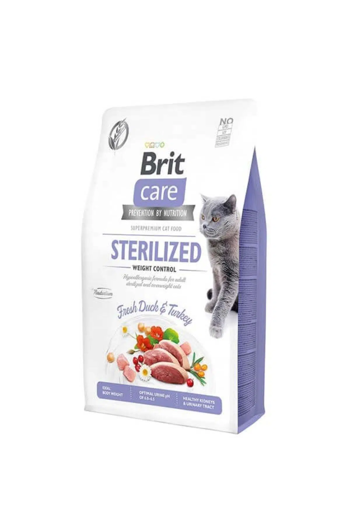 Brit Care Hipoalerjenik Ördekli-Hindili Tahılsız Kısırlaştırılmış Kedi Maması 7kg