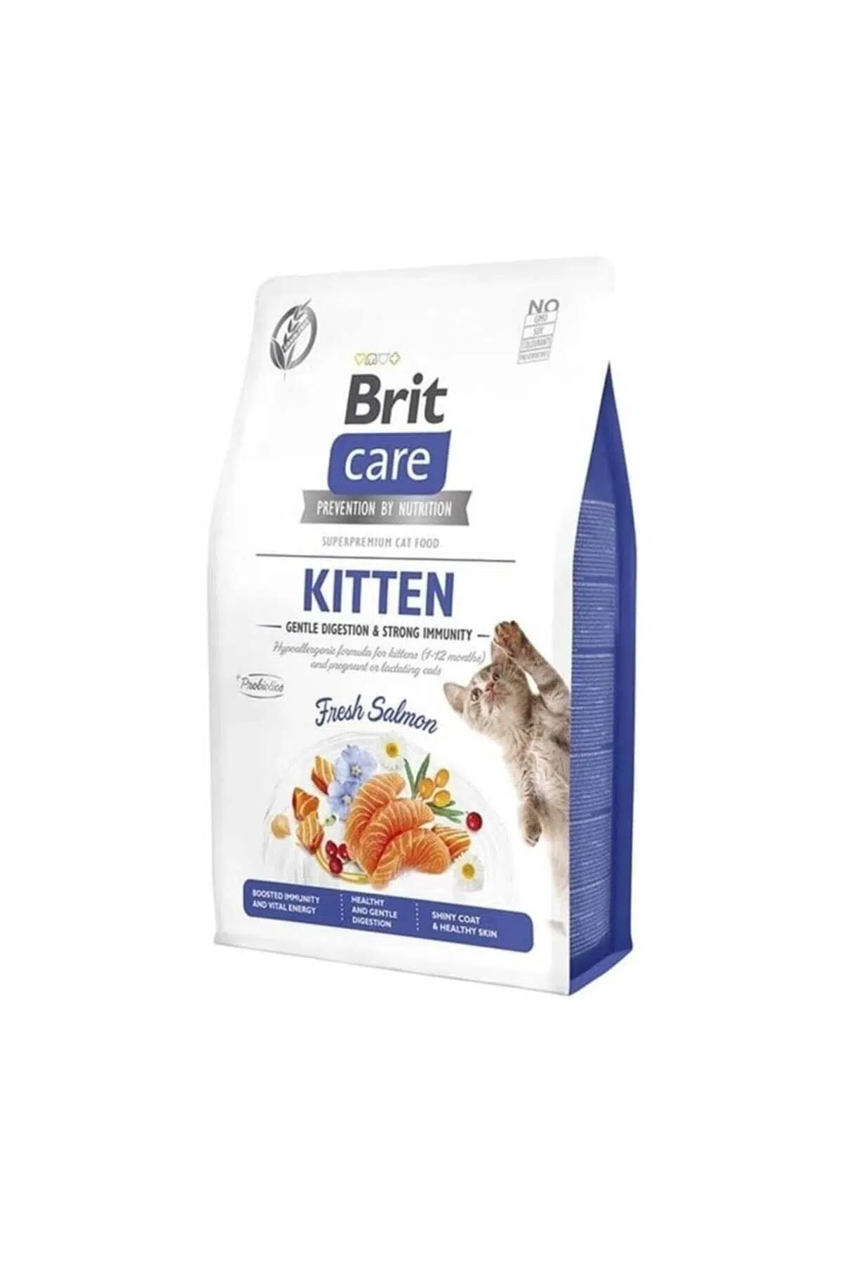 Brit Care Tahılsız Somonlu Bağışıklık Destekleyici Yavru Kedi Maması 2 kg
