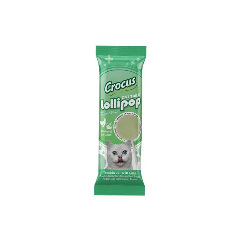 Crocus Tavuklu Ve Kedi Çimli Kedi Lolipop 1,4g