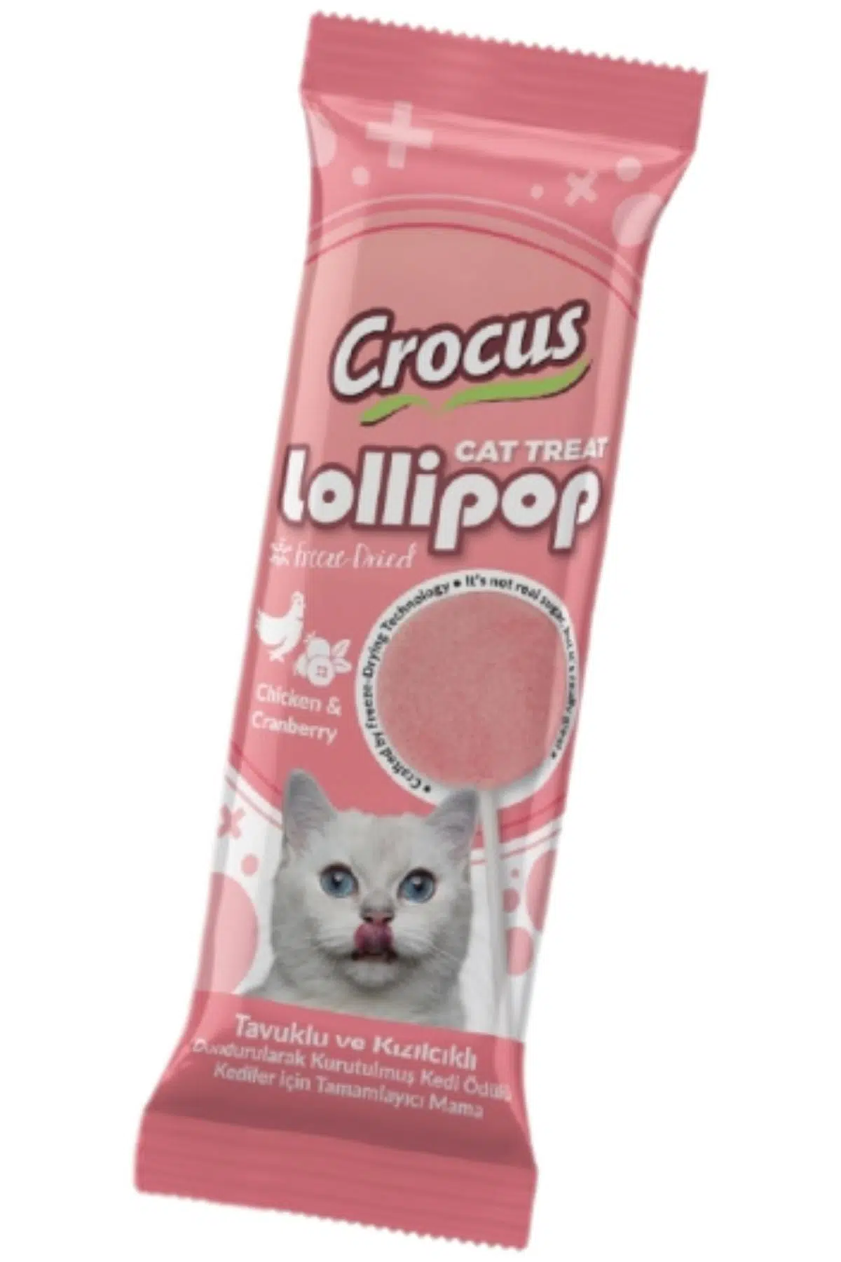 Crocus Tavuklu Ve Kızılcıklı Kedi Lolipop 1,4g