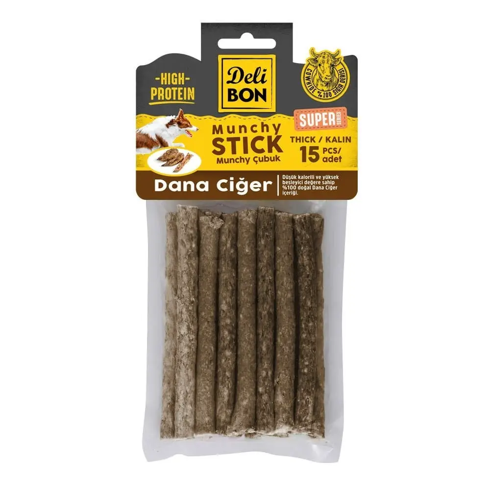 Delibon Dana Ciğer Munchy Çubuk Köpek Ödülü 15 Adet