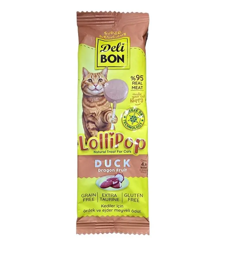 Delibon Lolipop Ördek ve Ejder Meyveli Kedi Ödül Maması 1 Adet