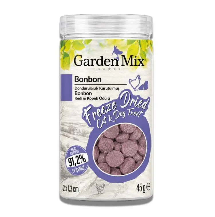 Garden Mix (freeze Dried) Bonbon Kedi-Köpek Ödülü 45 Gr