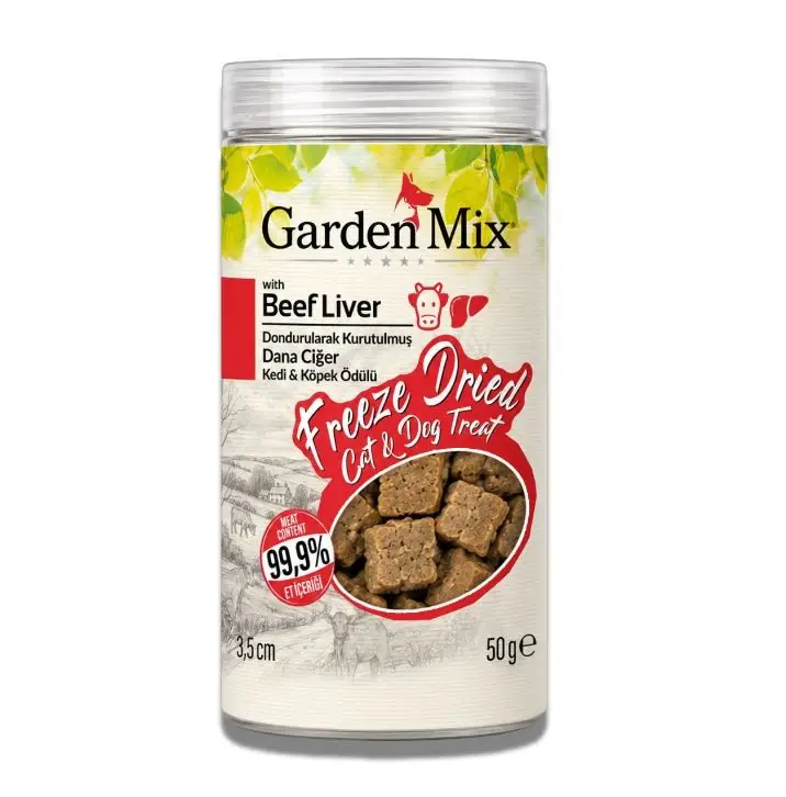 Garden Mix (freeze Dried) Dana Ciğerli Kedi-Köpek Ödülü 50 Gr