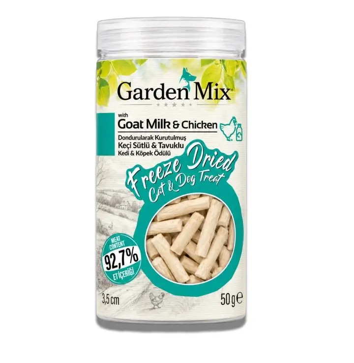 Garden Mix (freeze Dried) Keçi Sütlü Tavuklu Kedi-Köpek Ödülü 50 Gr