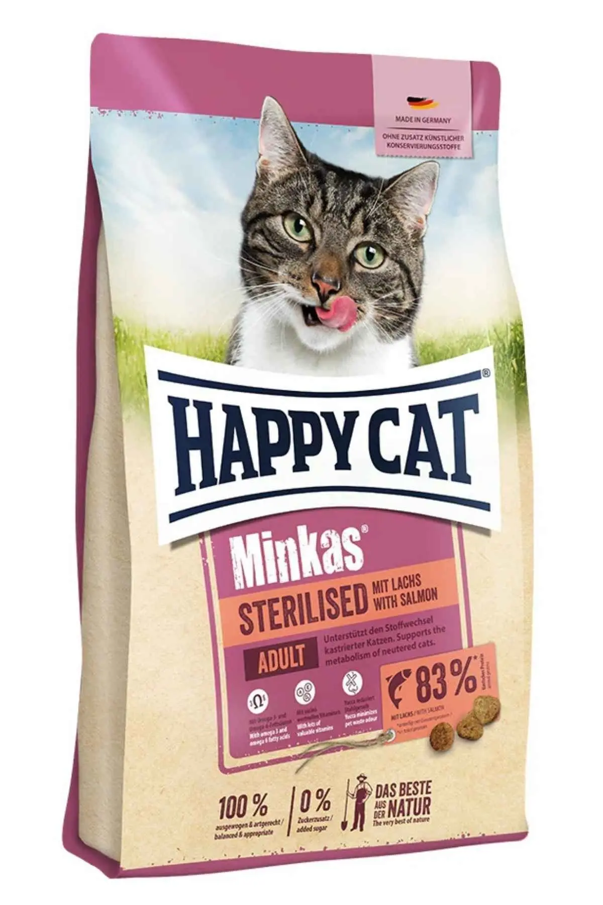 Happy Cat Minkas Sterilised Salmon Kedi Maması 10 kg