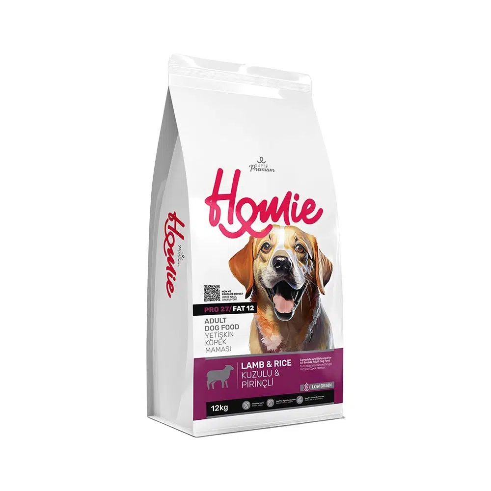 Homie Kuzulu Düşük Tahıllı Yetişkin Köpek Maması 12 Kg
