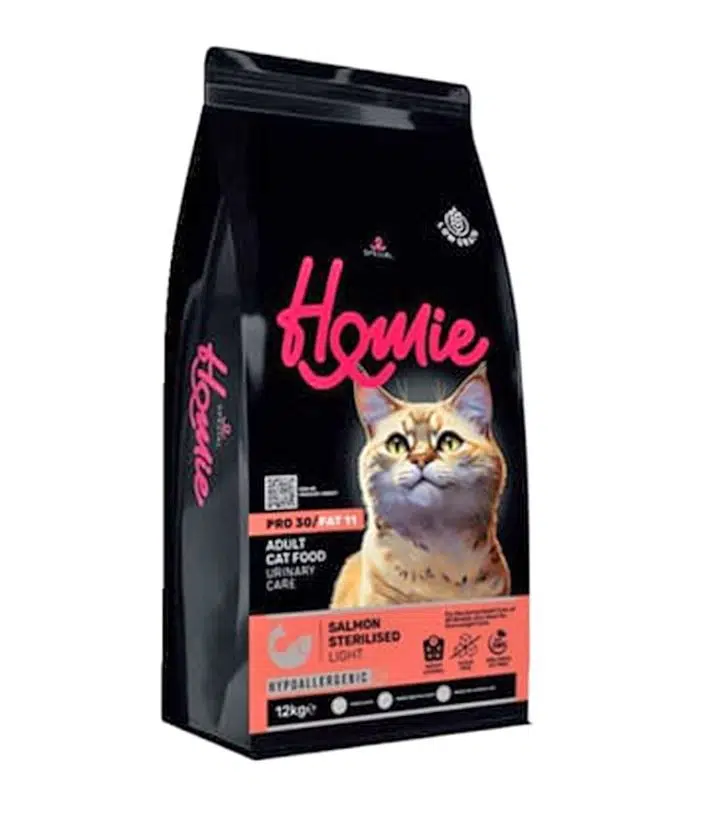 Homie Somonlu Düşük Tahıllı Kısırlaştırılmış Kedi Maması 12 Kg