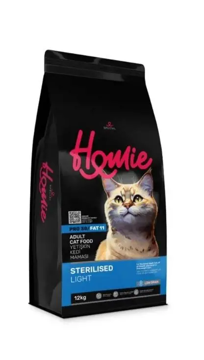 Homie Tavuklu Düşük Tahıllı Kısırlaştırılmış Kedi Maması 12 Kg