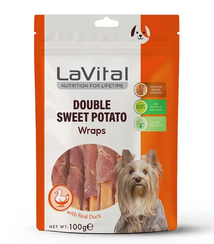 Lavital Ördek Eti Sarılı Tatlı Patates Köpek Ödülü 100g