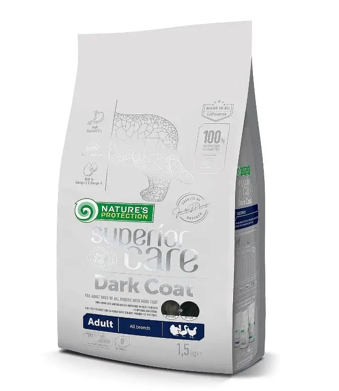 Natures Protection Tahılsız Koyu Tüylü Köpek Yetişkin Maması 1,5kg