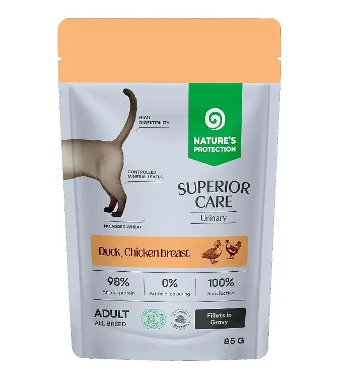 Natures Protection Urinary Ördekli-Tavuk Göğüslü Yaş Kedi Maması 85g