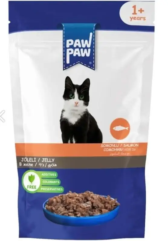 Paw Paw Kedi Yaş Maması Somonlu 85 Gr