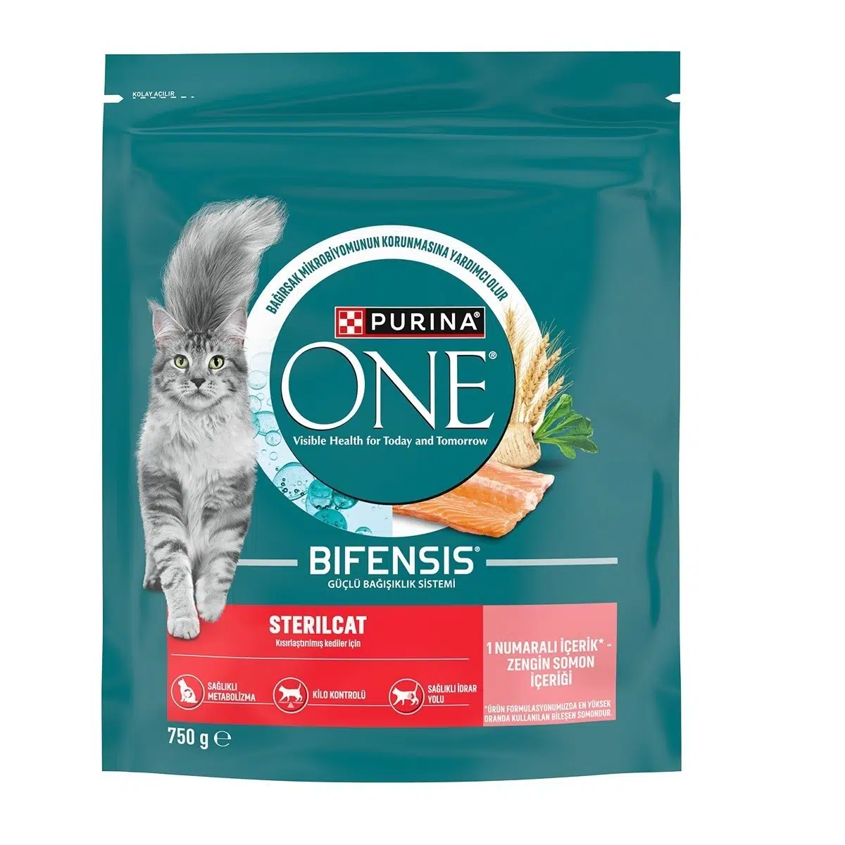 Purina One Steril Cat Salmon & Wheat Kısır Kedi Maması 750Gr