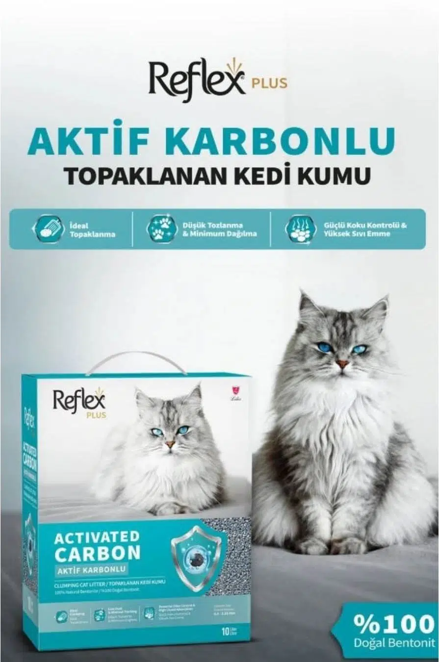 Reflex Aktif Karbonlu Topaklanan Kedi Kumu 10 Lt Reflex Aktif Karbonlu Topaklanan Kedi Kumu 10 Lt