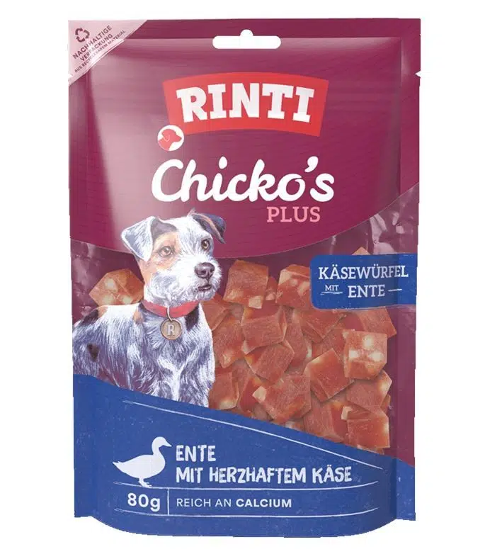 Rinti Chıckos Plus Ördekli Peynir Küpleri Köpek Ödülü 80gr