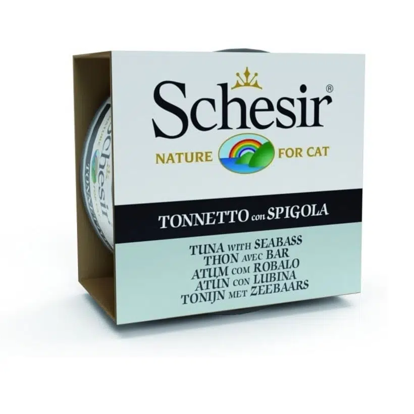Schesir Ton Balığı ve Levrekli Jöleli Kedi Konservesi 85 Gr Schesir Ton Balığı ve Levrekli Jöleli Kedi Konservesi 85 Gr
